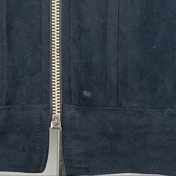 Virgola VintageBlack Full Zip Faux Suede Long Sleeve Jacket Women's Medium Lined - Picture 11 of 11